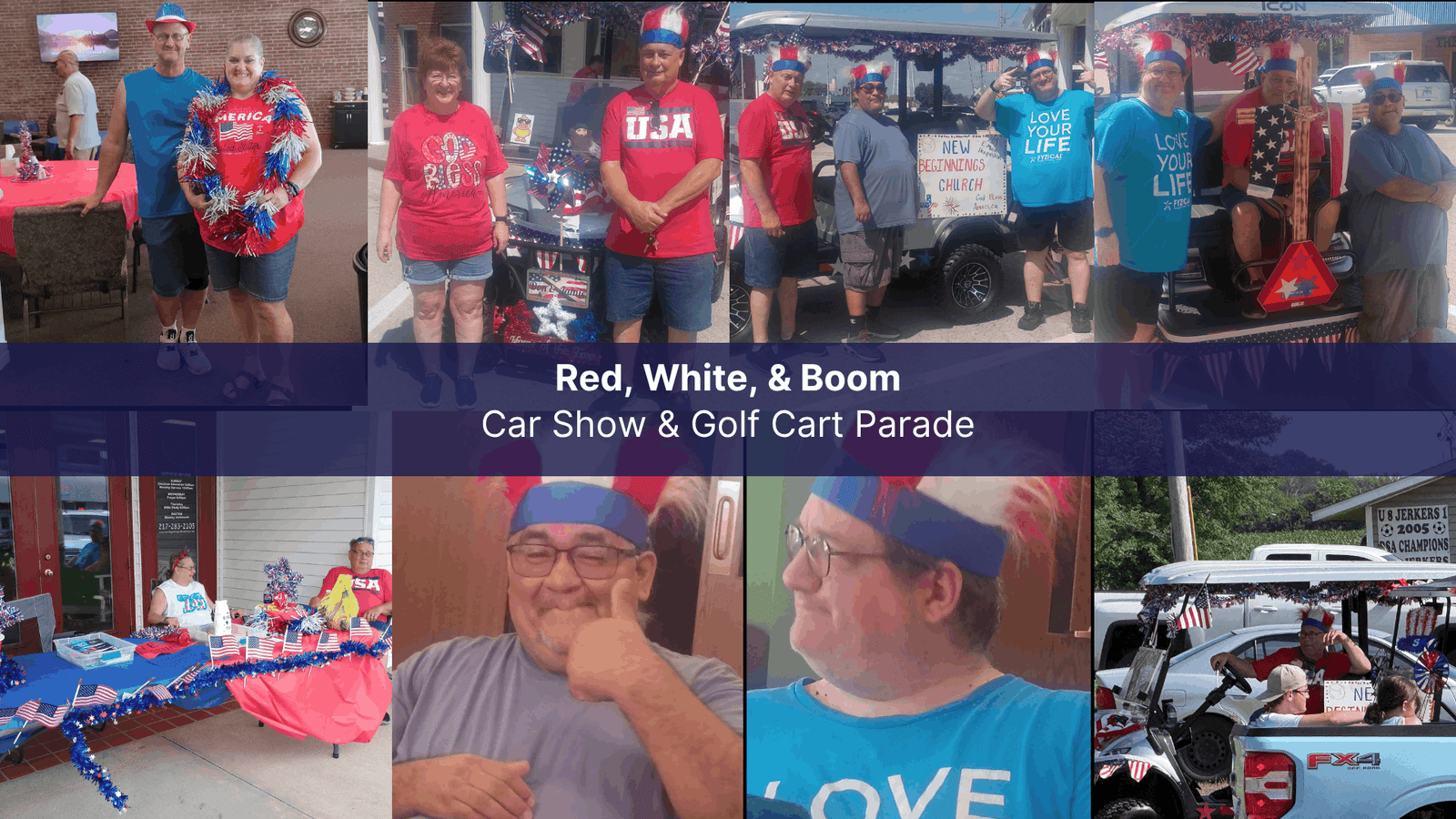 Red White Boom Proclaim Collage