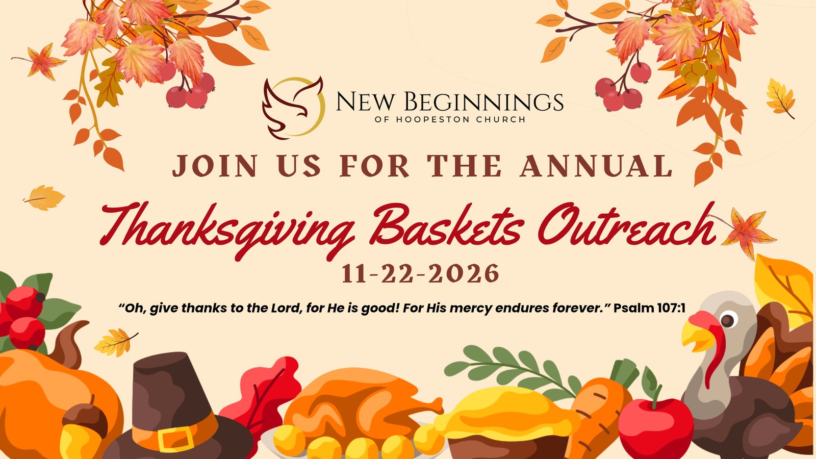 Home | Spirit Filled Church 3 Thanksgiving Baskets Outreach 11222026